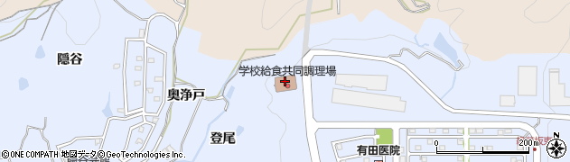 宇治田原町役場　学校給食共同調理場周辺の地図