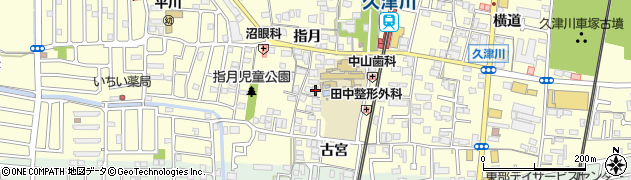 京都府城陽市平川指月17周辺の地図