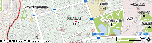 京都府八幡市男山（八望）周辺の地図