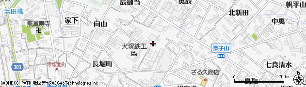 愛知県西尾市平坂町（地領分）周辺の地図