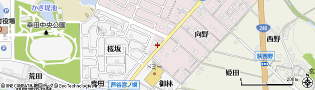 愛知県額田郡幸田町横落郷前153周辺の地図