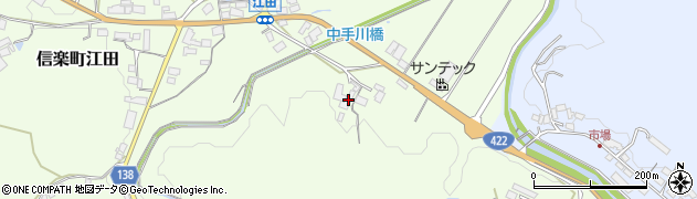 滋賀県甲賀市信楽町江田915周辺の地図