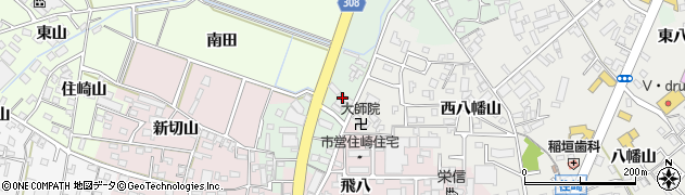 愛知県西尾市下町（下山）周辺の地図