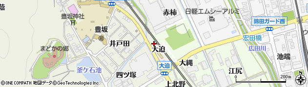 愛知県幸田町（額田郡）野場（赤柿）周辺の地図