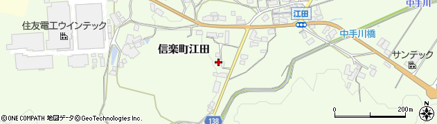滋賀県甲賀市信楽町江田216周辺の地図