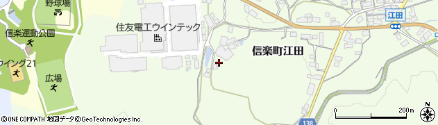 滋賀県甲賀市信楽町江田260周辺の地図