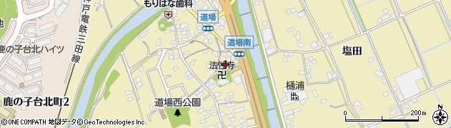 兵庫県神戸市北区道場町道場105周辺の地図
