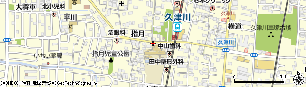 京都府城陽市平川指月3周辺の地図
