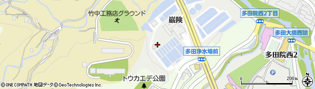 兵庫県川西市多田院（巌険）周辺の地図