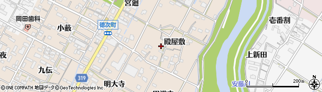 愛知県西尾市徳次町（殿屋敷）周辺の地図