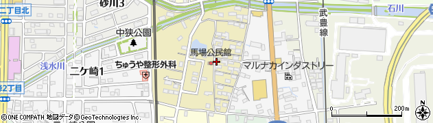 愛知県知多郡武豊町中狭周辺の地図