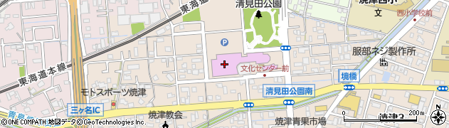 焼津市役所　焼津市振興公社焼津文化会館周辺の地図