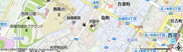 愛知県西尾市須田町周辺の地図