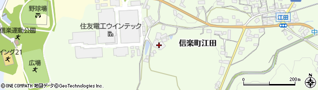 滋賀県甲賀市信楽町江田257周辺の地図