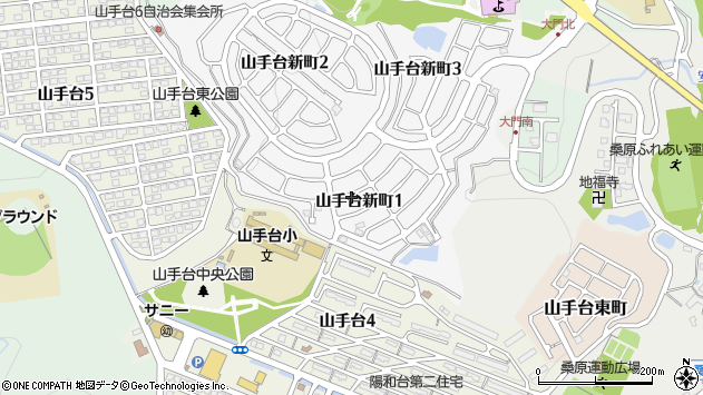 〒567-0010 大阪府茨木市山手台新町の地図