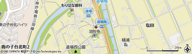 兵庫県神戸市北区道場町道場101周辺の地図