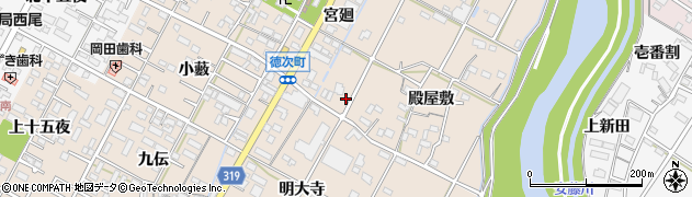 愛知県西尾市徳次町宮廻62周辺の地図