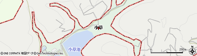 愛知県西尾市家武町（小草）周辺の地図