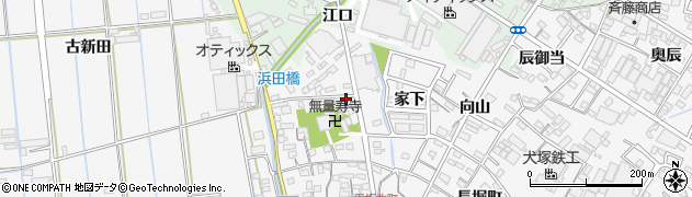 愛知県西尾市平坂町（奥背戸）周辺の地図