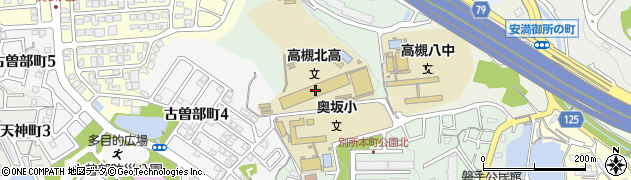 大阪府立高槻北高等学校周辺の地図