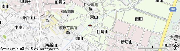 愛知県西尾市法光寺町東山40周辺の地図