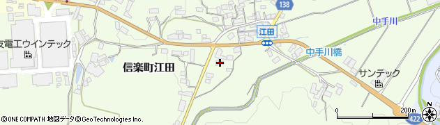 滋賀県甲賀市信楽町江田174周辺の地図