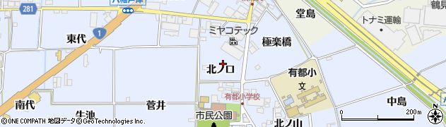 京都府八幡市内里北ノ口周辺の地図