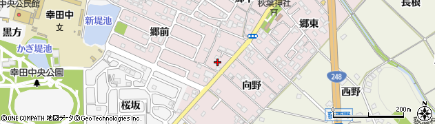 愛知県額田郡幸田町横落郷前80周辺の地図