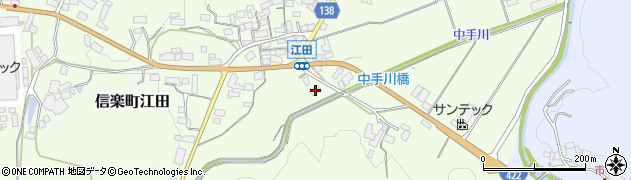 滋賀県甲賀市信楽町江田155周辺の地図