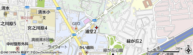 ゲオ高槻浦堂店周辺の地図