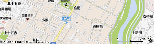 愛知県西尾市徳次町宮廻57周辺の地図