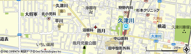 京都府城陽市平川指月周辺の地図