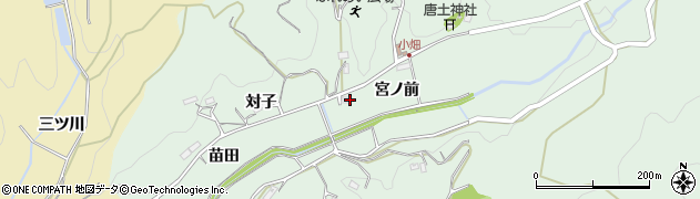 愛知県新城市小畑（宮ノ前）周辺の地図