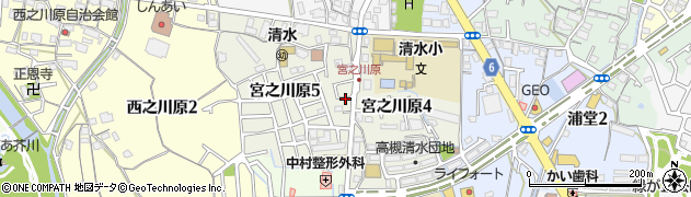 大阪府高槻市宮之川原周辺の地図
