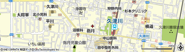 京都府城陽市平川指月89周辺の地図