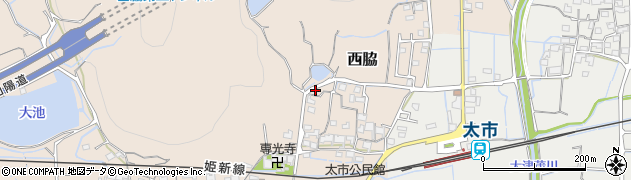 兵庫県姫路市西脇周辺の地図