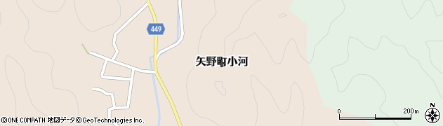 兵庫県相生市矢野町小河周辺の地図