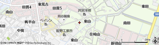 愛知県西尾市法光寺町東山36周辺の地図