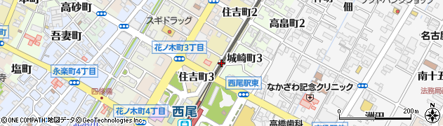 名鉄協商西尾駅北駐車場周辺の地図