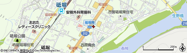 姫路砥堀郵便局周辺の地図