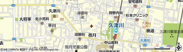 京都府城陽市平川指月104周辺の地図