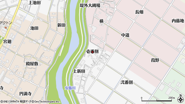 〒445-0024 愛知県西尾市大和田町の地図