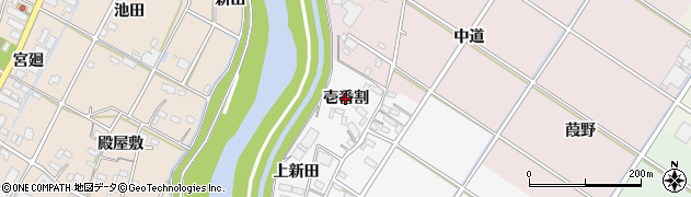 愛知県西尾市大和田町（壱番割）周辺の地図
