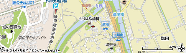 兵庫県神戸市北区道場町道場56周辺の地図