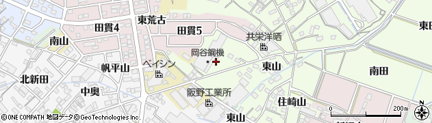愛知県西尾市法光寺町（西山）周辺の地図