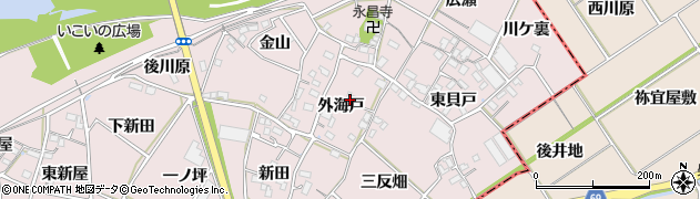愛知県豊川市江島町外海戸周辺の地図