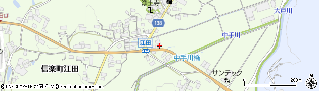 滋賀県甲賀市信楽町江田772周辺の地図