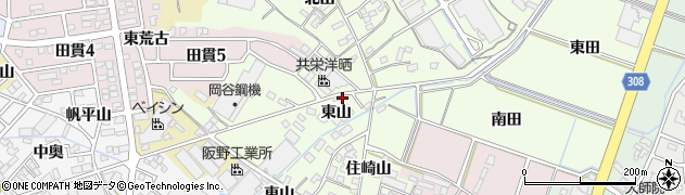 愛知県西尾市法光寺町東山29周辺の地図