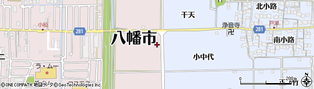 京都府八幡市戸津（中代浄恵）周辺の地図