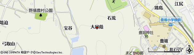 愛知県額田郡幸田町野場大日蔭周辺の地図